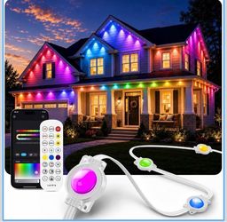 200FT Permanent Outdoor RGB+IC Eaves Lights