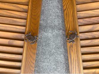 Louvered Cabinet Doors with Crab Knobs