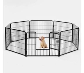 8-Panel Heavy Duty Metal Pet Playpen with Door
