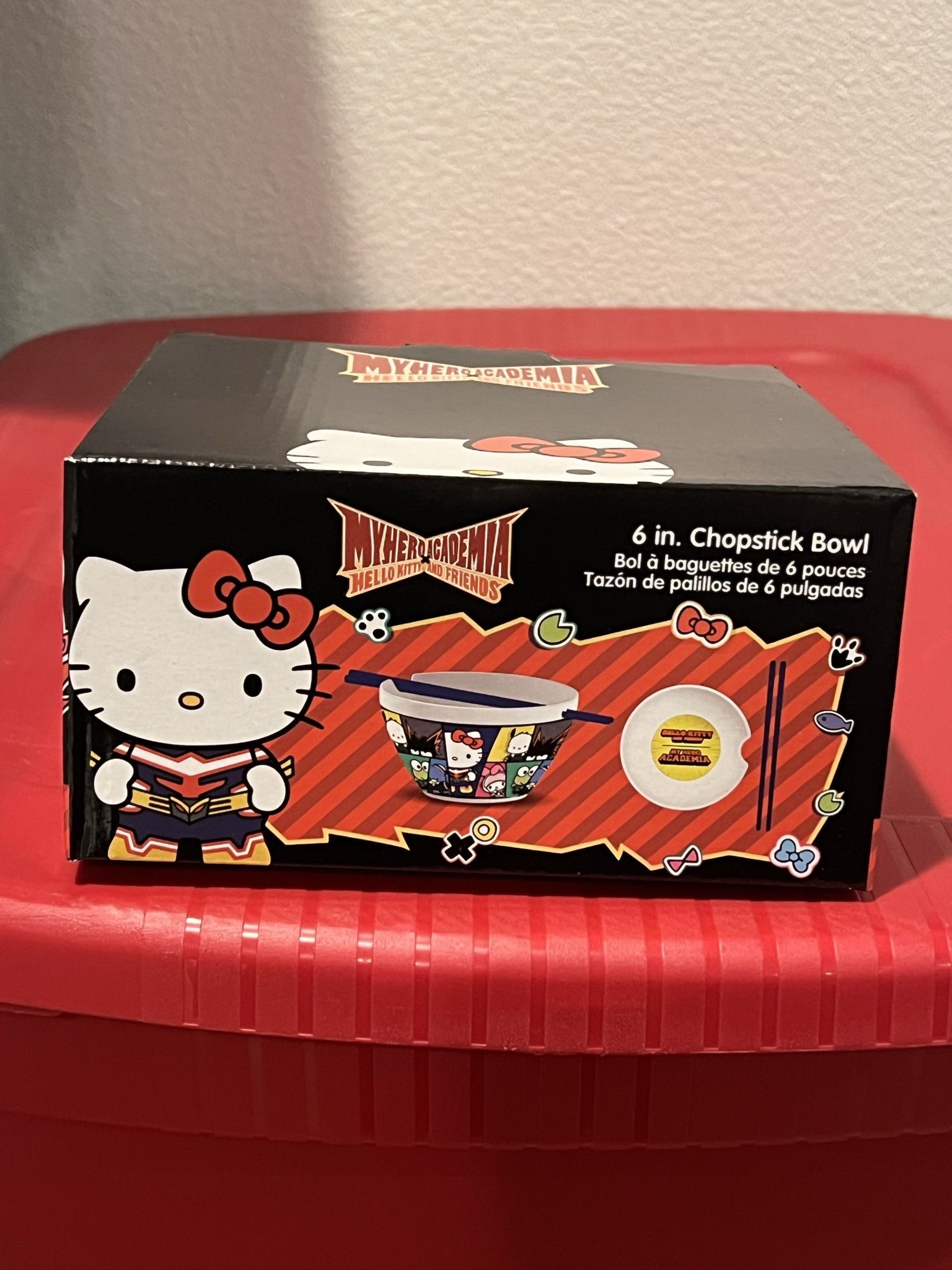 Hello Kitty and Friends x My Hero Academia Chopstick Bowl New