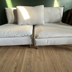  SÖDERHAMN Otomana, Fridtuna beige claro