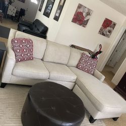 Small Cindy Crawford Sectional With Ottoman 
