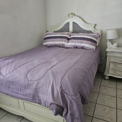 Princess Style Bed. Bed Frame Queen/ Full . Comes With Queen Size Mattress 