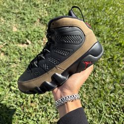 Jordan 9 GS “Olive” Size 5.5Y/7W & 6.5Y/8W