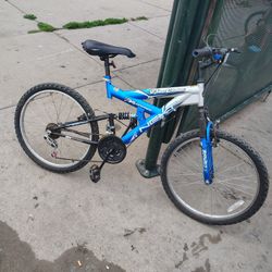NEXT ZX suspension; 18 speed (grip shifter); bike seat can be adjusted for heights 5’0 ft to 5’10” (not recommended for people taller).
Brake line nee
