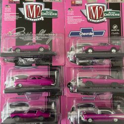 M2 Machines Auto Drivers Especial Edition  Satin Pink Set Of 6 New