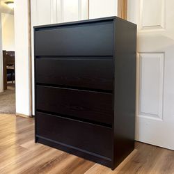 Black/Brown 4 Drawer Dresser