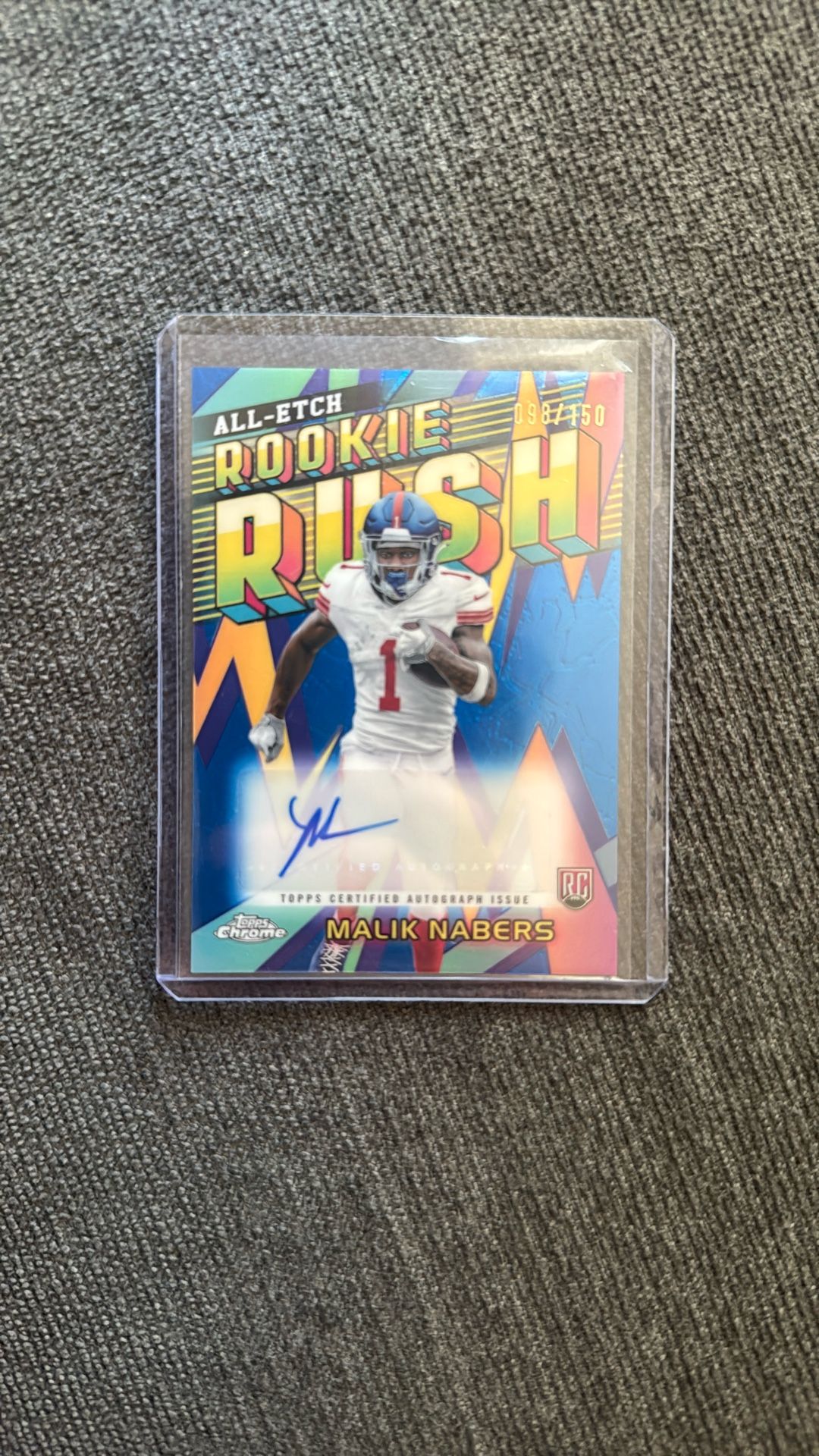 Malik Nabers Topps Chrome 98/150 Auto