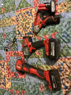 Impact wrench Milwaukee and drill and grinder