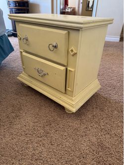 Solid wood nightstand