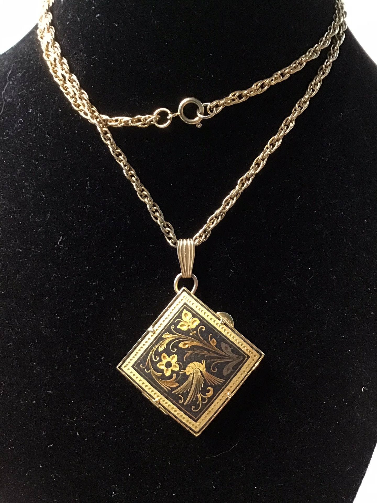 Damascene Locket Necklace
