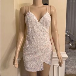 Crystal Doll White Sequin Dress