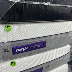 TWIN XL PURPLE PREMIER .4 MATTRESS & BOX SPRING BED SET