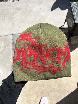 Supreme Dragon Beanie Olive