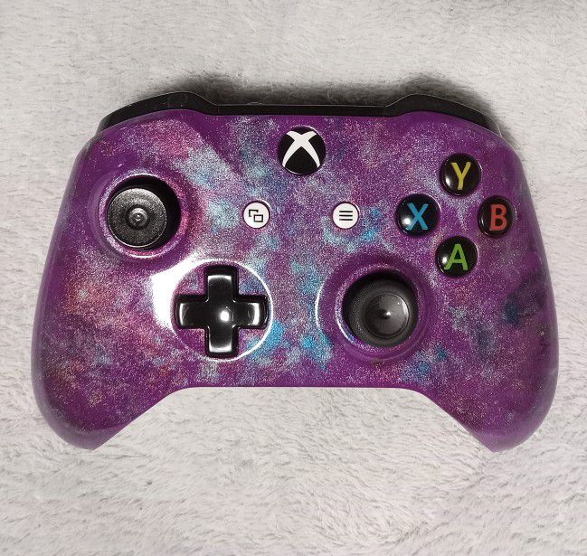 XBOX ONE Custom purple marble Galaxy color shift cover faceplate handpainted new