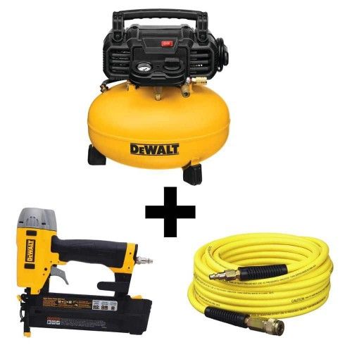 DeWalt Air Compressor And Hose N 18g Gun New