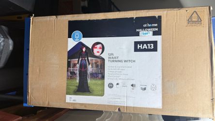 At Home 12ft Waist Turning Witch Halloween Animatronic
