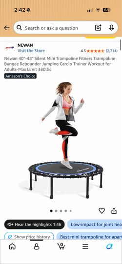 48 inch trampoline/ rebounder