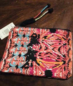 Volcom Tote Bag Purse Wallet in Pink, Mauve and Black NWT