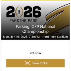 CFP National Championship - Parking Pass 