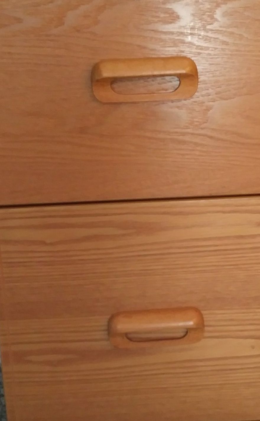 Wooden Two Drawer Locking File Cabinet