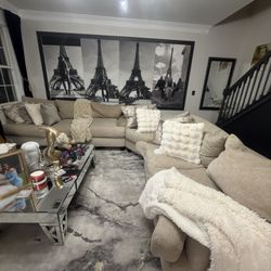 Sectional 3 Piece And Cofee Table 