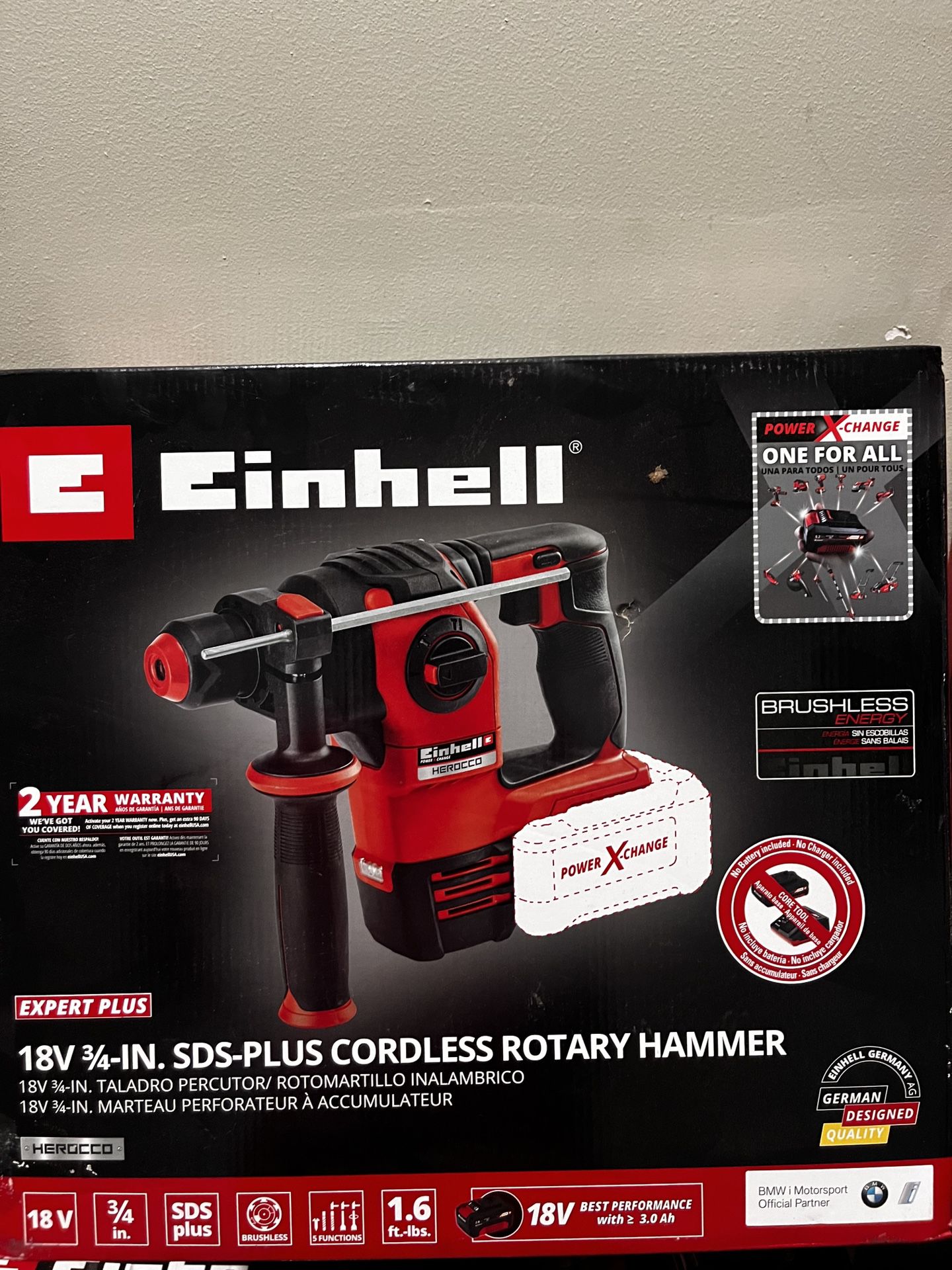 Einhell  18v 3/4-in SDS Cordless Rotary Hammer Tool with/ case