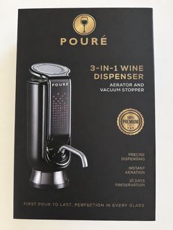 Wine dispenser and aerator -brand new sealed