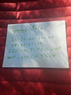 Garage sales.