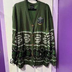 Harry Potter Slytherin Cardigan Sweater 