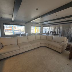 10' White Couch 3pc Sectional