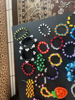 Handmade Kandi Bead Bracelets, necklaces, and keychains collection