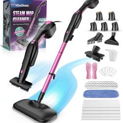 New-Standable Safe & High Temp Steam Mop Cleaner for Deep Cleaning, Powerful MultiPurpose and Heavy Duty Handheld Steam Cleaner, Detachable Floor Stea