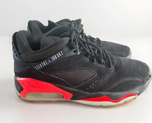 Air Jordan Low-Top Sneakers Black Red  Sz 11.5 Used *No Box*