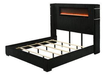 Queen Fireplace Bedframe $749