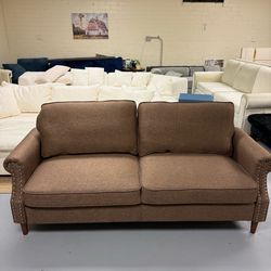 Brand new 3 People Sofa Modern Couch for Compact Space Bedroom Apartment, Brown  Pickup: 📍 3749 Scott Futrell Dr Charlotte, NC 28208  Business Hours: