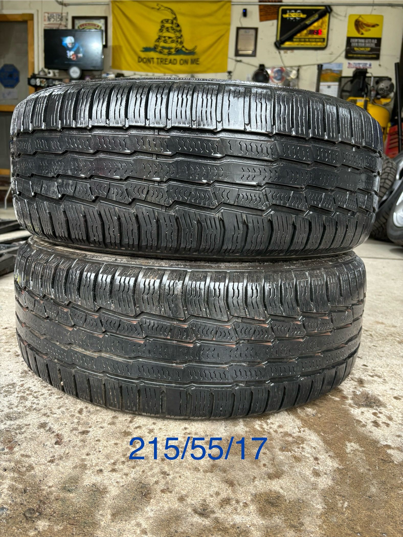 (2) - 215/55/17 Nokian Encompass AW01 Tires