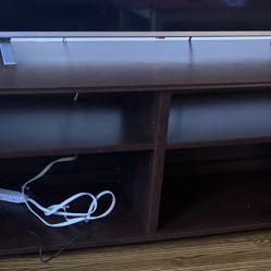 TV Stand Wood Dark Brown