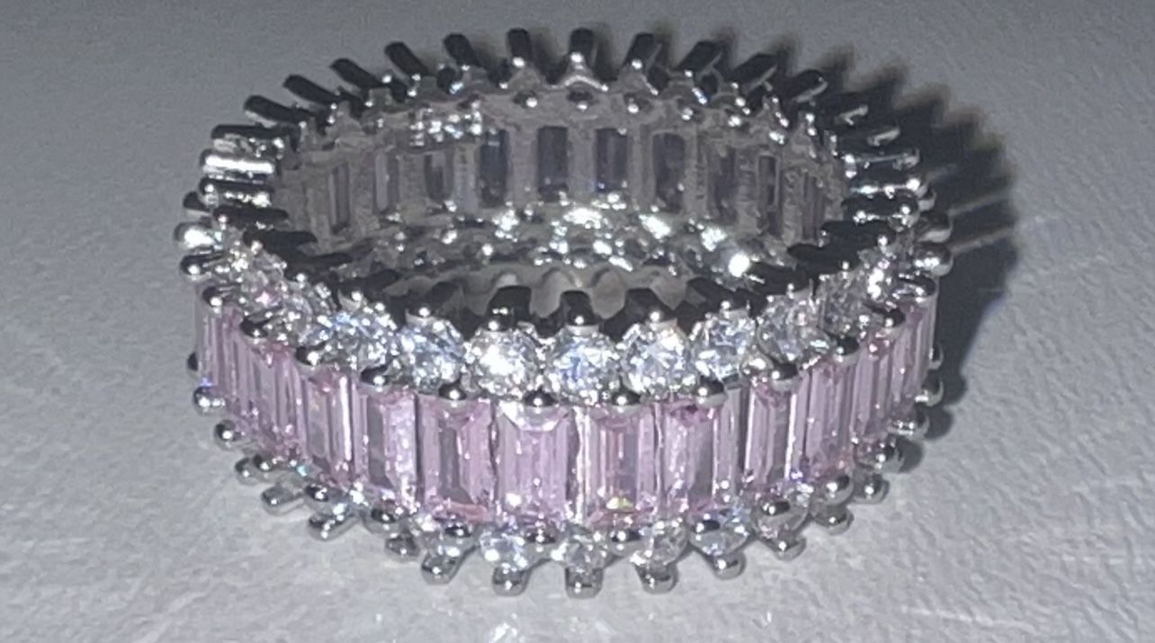 Pink And Silver Ring