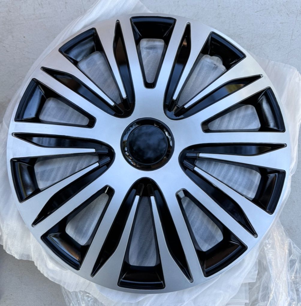 16” Black & Silver Wheel Rim Covers 4 Hubcaps For Honda Nissan Toyota Hiunday kia scion vw
