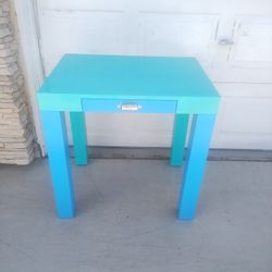 30wx30Tx22D. Pottery Barn Blue Desk