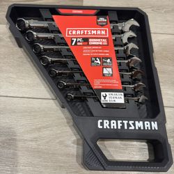 CRAFTSMAN Combination Wrench Set 7 Pieces SAE Gunmetal Chrome