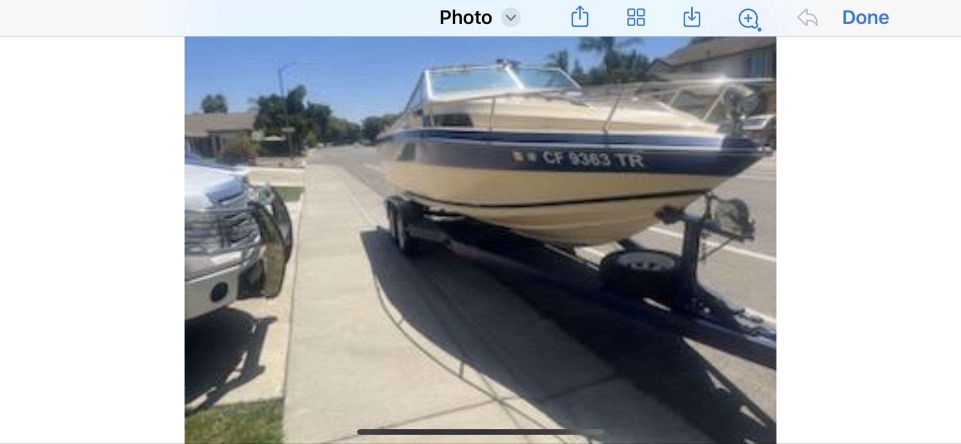 1987 Celebrity 22 cuddy cabin