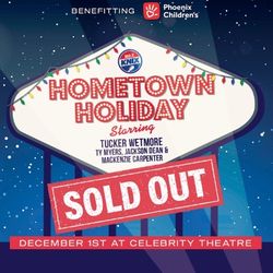 2 TICKETS HOMETOWN HOLIDAY - Monday December 1st 8pm