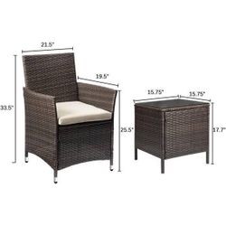 3 pieces gray color patio set