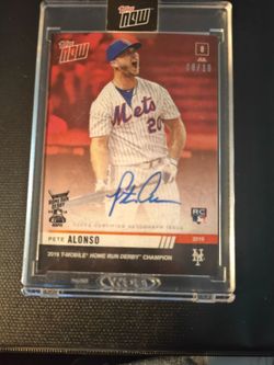 Pete Alonso red auto /10 home run derby card