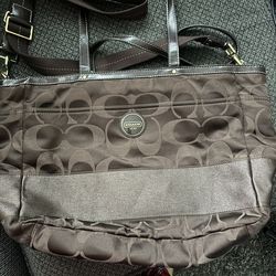 Brown COACH Diaper bag/Bag