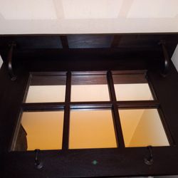 Wall Mount Coat Hanger With Mirror And Top shelf 