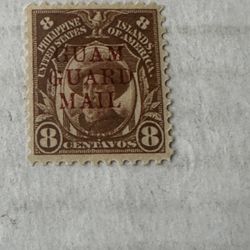 Guam Guard Mail 8 Cent Stamp Mint Hinge United States 