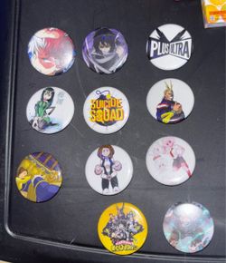 Anime button pins!